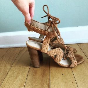 BCBGeneration braided strap heels
